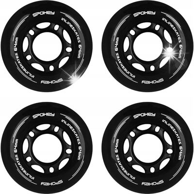 Spokey Zestaw 4x Kółka Do Rolek Łyżworolek 82a 64 Mm Bez Łożysk Spokey Zestaw 4x Kółka Do Rolek Łyżworolek 82a 64 Mm Bez Łożysk
