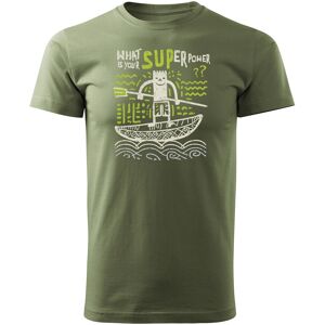 TUCANOS Koszulka surfing z deską SUP dla surfera surfingowa stand up paddle męska khaki REGULAR-L TUCANOS Koszulka surfing z deską SUP dla surfera surfingowa stand up paddle męska khaki REGULAR-L