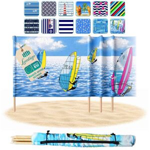 Pemicont Lantigo Parawan plażowy Surfing 6m osłona od wiatru i wzroku mikrofibra UV-ochrona 80cm Pemicont Lantigo Parawan plażowy Surfing 6m osłona od wiatru i wzroku mikrofibra UV-ochrona 80cm