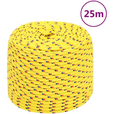 vidaXL Lina żeglarska żółta 6 mm 25 m - Lina żeglarska vidaXL Lina żeglarska żółta 6 mm 25 m - Lina żeglarska