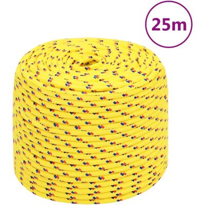 vidaXL Lina żeglarska żółta 6 mm 25 m - Lina żeglarska vidaXL Lina żeglarska żółta 6 mm 25 m - Lina żeglarska