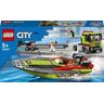 Lego City, klocki Transporter łodzi wyścigowej, 60254