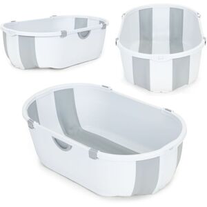 Viking Choice Składany Basen dla Niemowląt - 79x45x23,5cm - z Koreczkiem - Szary Viking Choice Składany Basen dla Niemowląt - 79x45x23,5cm - z Koreczkiem - Szary