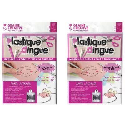 Creative 10 arkuszy plastiku szalonego 26,2 x 20,2 cm - Kolory pastelowe Creative 10 arkuszy plastiku szalonego 26,2 x 20,2 cm - Kolory pastelowe