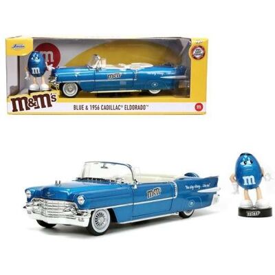 Jada Toys 1956 Cadillac Eldorado M&M’s; Niebieski 1:24 Metalowy Model Otwierane Drzwi Jada Toys 1956 Cadillac Eldorado M&M’s; Niebieski 1:24 Metalowy Model Otwierane Drzwi