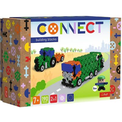 Trefl 61976 Klocki Connect - Pociąg/ Ciężarówka z przyczepą Trefl 61976 Klocki Connect - Pociąg/ Ciężarówka z przyczepą