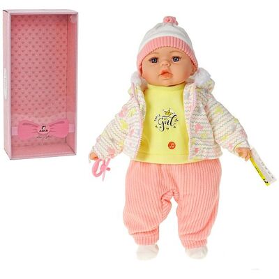 Adar - bobas 45cm - Biała kurtka - Mówi po polsku - Doll Adar - bobas 45cm - Biała kurtka - Mówi po polsku - Doll