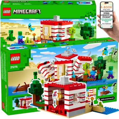 Calego Akcja jak w grze LEGO® Minecraft Dom TNT, Funkcja Wybuchu, Zombie i Steve™ (21275) w Dżungli Dla Chłopca Syna + EBOOK-1 Calego Akcja jak w grze LEGO® Minecraft Dom TNT, Funkcja Wybuchu, Zombie i Steve™ (21275) w Dżungli Dla Chłopca Syna + EBOOK-1