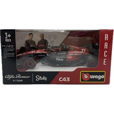 ALFA ROMEO C43 F1 2023 #77 V. Bottas BBurago 1:43 ALFA ROMEO C43 F1 2023 #77 V. Bottas BBurago 1:43