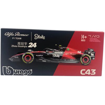 ALFA ROMEO C43 F1 2023 KASK Z.Guanyu BBurago 1:43 ALFA ROMEO C43 F1 2023 KASK Z.Guanyu BBurago 1:43