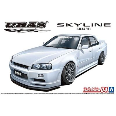 Aoshima 05534 1/24 TC#4 URAS ER34 Skyline Type-R '01 (Nissan) Aoshima 05534 1/24 TC#4 URAS ER34 Skyline Type-R '01 (Nissan)