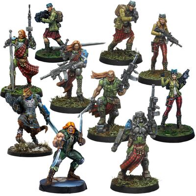 Corvus Belli Ariadna Caledonian Combat Force Repack Alpha, Infinity, 10 Figurek Corvus Belli Ariadna Caledonian Combat Force Repack Alpha, Infinity, 10 Figurek