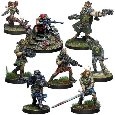 Corvus Belli Ariadna Caledonian Combat Force Repack Beta, Infinity, 8 Figurek Corvus Belli Ariadna Caledonian Combat Force Repack Beta, Infinity, 8 Figurek