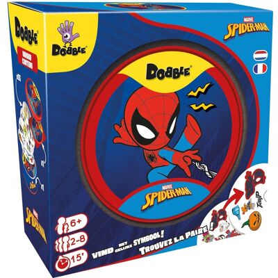 Asmodee - DOBBLE Spiderman - Gra obserwacyjna i refleks - Gra rodzinna Marvel - od 6 lat - 2 do 8 graczy - 15 min - wersja francuska Asmodee - DOBBLE Spiderman - Gra obserwacyjna i refleks - Gra rodzinna Marvel - od 6 lat - 2 do 8 graczy - 15 min - wersja francuska