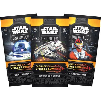 Asmodee - FFG - Star Wars Unlimited, gra karciana do kolekcjonowania - Przejście prędkości światła: 16 kart Booster - Gra planszowa - dla dorosłych .. Asmodee - FFG - Star Wars Unlimited, gra karciana do kolekcjonowania - Przejście prędkości światła: 16 kart Booster - Gra planszowa - dla dorosłych ..