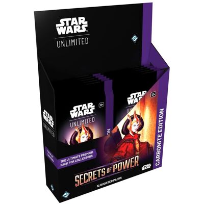 Asmodee Star Wars: Unlimited TCG Secrets of Power Carbonite BOOSTER WYŚWIETLACZ - 12 pakietów premium z ekskluzywnymi wariantami i kartami prestigow.. Asmodee Star Wars: Unlimited TCG Secrets of Power Carbonite BOOSTER WYŚWIETLACZ - 12 pakietów premium z ekskluzywnymi wariantami i kartami prestigow..