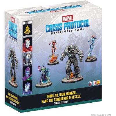 ASMODEE Atomic Mass Games Marvel Crisis Protocol Iron Lad, Iron Monger, Kang The Conqueror And Rescue Character Pack 2 Graczy 90 Minut ASMODEE Atomic Mass Games Marvel Crisis Protocol Iron Lad, Iron Monger, Kang The Conqueror And Rescue Character Pack 2 Graczy 90 Minut