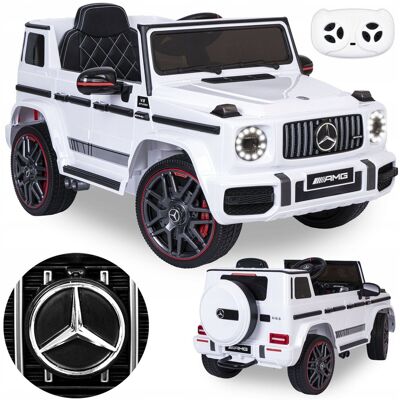 Inny producent Autko Mercedes G63 Amg Dziecięcy Elektryczny Samochód na Akumulator Biały Inny producent Autko Mercedes G63 Amg Dziecięcy Elektryczny Samochód na Akumulator Biały