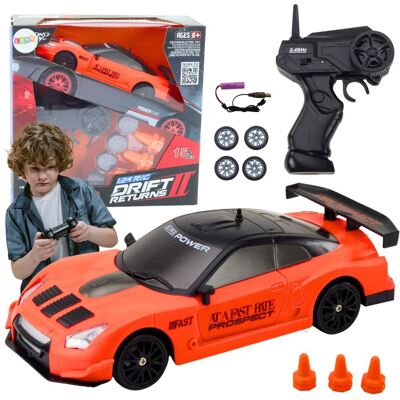 Lean Toys Autko Sportowe Zdalnie Sterowane R/C 1:24 Pomarańczowe Wymienne Koła Lean Toys Autko Sportowe Zdalnie Sterowane R/C 1:24 Pomarańczowe Wymienne Koła