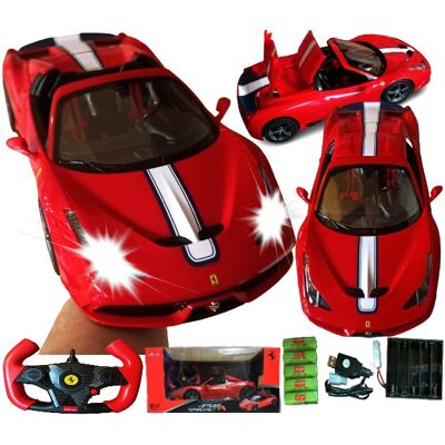 Autko Zdalnie Sterowane FERRARI 458 SZYBERDACH NA PILOT Rastar Samochód Auto Na Pilot 2,4GHz RC 1:14 Autko Zdalnie Sterowane FERRARI 458 SZYBERDACH NA PILOT Rastar Samochód Auto Na Pilot 2,4GHz RC 1:14