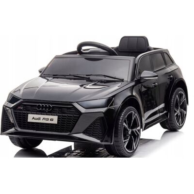 Auto na Akumulator Audi Rs6 4x4 12v z Pilotem, Muzyką, Światłami - Czarny Auto na Akumulator Audi Rs6 4x4 12v z Pilotem, Muzyką, Światłami - Czarny