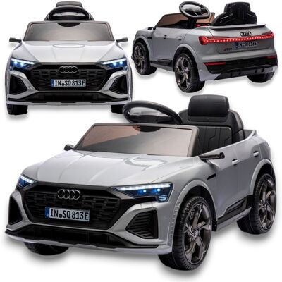 Auto na akumulator AUDI SQ8 dla dziecka Szare Samochód dla dzieci Pilot 2.4G Muzyka MP3 Akumulator Litowo-Jonowy, Piankowe koła EVA, Klakson, Światł.. Auto na akumulator AUDI SQ8 dla dziecka Szare Samochód dla dzieci Pilot 2.4G Muzyka MP3 Akumulator Litowo-Jonowy, Piankowe koła EVA, Klakson, Światł..