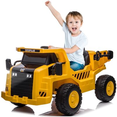 Auto na akumulator jeździk wywrotka napęd elektryczny CAT żółty Sun Baby Auto na akumulator jeździk wywrotka napęd elektryczny CAT żółty Sun Baby