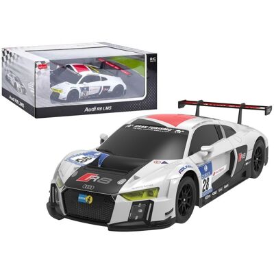 Lean Toys Auto R/C 1:24 Zdalnie Sterowane Sportowe Audi R8 Lms Biało-Czarne Lean Toys Auto R/C 1:24 Zdalnie Sterowane Sportowe Audi R8 Lms Biało-Czarne