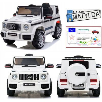 AUTO SAMOCHÓD NA AKUMULATOR MERCEDES G63 AMG SKÓRA PRAWO JAZDY TABLICE AUTO SAMOCHÓD NA AKUMULATOR MERCEDES G63 AMG SKÓRA PRAWO JAZDY TABLICE