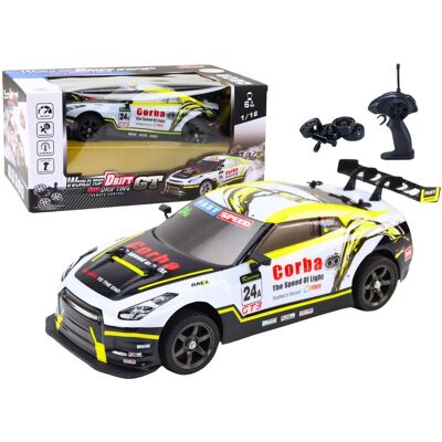 Lean Toys Auto Sportowe RC 1:16 Drift Wymienne Koła Biało-Żółte Lean Toys Auto Sportowe RC 1:16 Drift Wymienne Koła Biało-Żółte