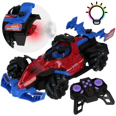 sarcia.eu Auto wyścigowe SPIDER, Samochód zdalnie sterowany, Wyścigówka NA PILOT, Funkcja PARY, ŚWIATŁO LED, DŹWIĘK sarcia.eu Auto wyścigowe SPIDER, Samochód zdalnie sterowany, Wyścigówka NA PILOT, Funkcja PARY, ŚWIATŁO LED, DŹWIĘK