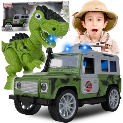 MalPlay Auto Z Napędem Jeep Z Przyczepką I Dinozaurem MalPlay Auto Z Napędem Jeep Z Przyczepką I Dinozaurem