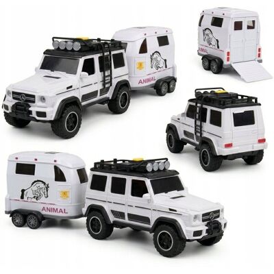 Norimpex Auto Z Przyczepą G Klasa Transport Konia Biały Zabawka Dla Dziecka Norimpex Auto Z Przyczepą G Klasa Transport Konia Biały Zabawka Dla Dziecka