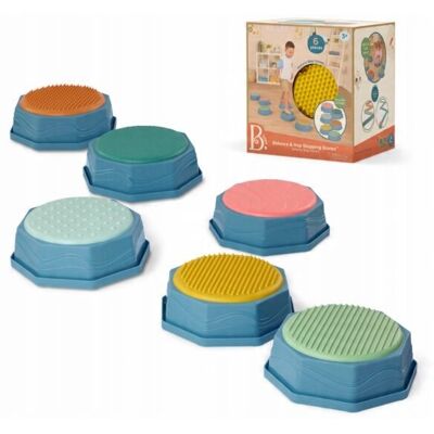 B.Toys Balance & Hop Stepping Stones – Kamienie Sensoryczne 6Szt B.Toys Balance & Hop Stepping Stones – Kamienie Sensoryczne 6Szt