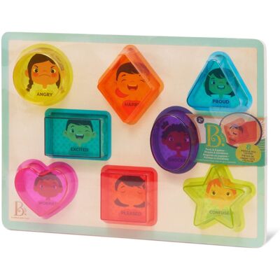 B.Toys Drewniana układanka dla dzieci Kształty i Emocje B.Toys Drewniana układanka dla dzieci Kształty i Emocje