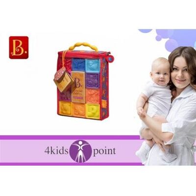 B TOYS Kuber - Pomarańczowy - 10 Miękkich Klocków - Wczesna Nauka B TOYS Kuber - Pomarańczowy - 10 Miękkich Klocków - Wczesna Nauka