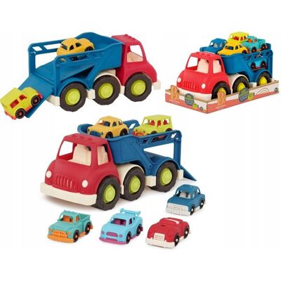 B.Toys B. Toys Laweta do transportu autek Ciężarówka z 6 autkami Wonder Wheels B.Toys B. Toys Laweta do transportu autek Ciężarówka z 6 autkami Wonder Wheels