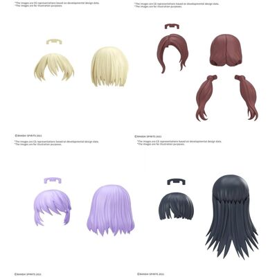Bandai Model Kit Bandai Model Kit - 30MS - Option hair style parts vol.12 all 4 types - Model Kit Bandai Model Kit Bandai Model Kit - 30MS - Option hair style parts vol.12 all 4 types - Model Kit