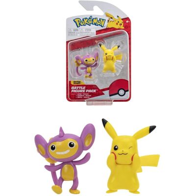 Bandai - Pokémon - Pakiet 2 figurek bojowych - Pikachu i Capumin - W11 - Figurki kolekcjonerskie 5 cm - JW2635 - modele losowe Bandai - Pokémon - Pakiet 2 figurek bojowych - Pikachu i Capumin - W11 - Figurki kolekcjonerskie 5 cm - JW2635 - modele losowe