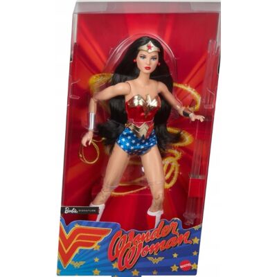 Mattel Barbie DC Comics Wonder Woman Lalka Zabawka kolekcjonerska JBJ36 Mattel Barbie DC Comics Wonder Woman Lalka Zabawka kolekcjonerska JBJ36