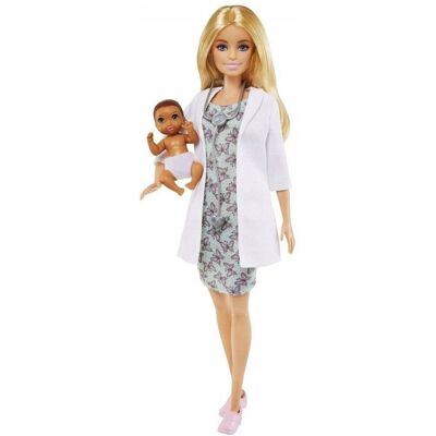 Mattel Barbie Kariera, lalka Deluxe Pediatra, Blond włosy Mattel Barbie Kariera, lalka Deluxe Pediatra, Blond włosy