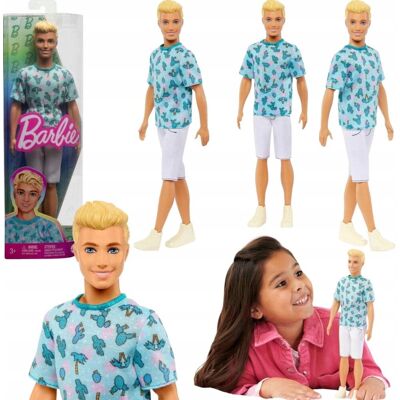 BARBIE LALKA STYLOWY KEN W KOSZULI W KAKTUSY BLONDYN 29 CM T-SHIRT HAWAII BARBIE LALKA STYLOWY KEN W KOSZULI W KAKTUSY BLONDYN 29 CM T-SHIRT HAWAII