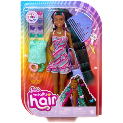 Mattel Barbie Lalka Totally Hair Motylki Mattel Barbie Lalka Totally Hair Motylki
