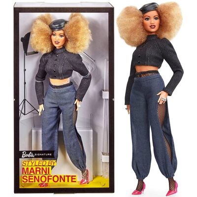 Barbie Marni Senofonte - Harem spodnie z denimu - Laleczka Barbie Marni Senofonte - Harem spodnie z denimu - Laleczka