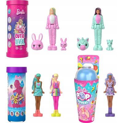 Mattel Barbie Mini BarbieLand Reveal Lalki niespodzianki 5 pak, zabawki laleczki Mattel Barbie Mini BarbieLand Reveal Lalki niespodzianki 5 pak, zabawki laleczki