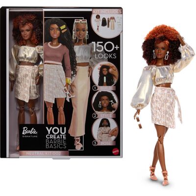 Mattel Barbie You Create Barbie Basics, neutralny 002, Lalka, ubranka i akcesoria, dla dzieci 6+ JJX36 Mattel Barbie You Create Barbie Basics, neutralny 002, Lalka, ubranka i akcesoria, dla dzieci 6+ JJX36