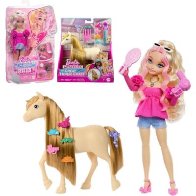 Barbie Zestaw do stylizacji lalka Malibu Dream Besties + Konik Kucyk Tornado HYC21 HXJ36 Barbie Zestaw do stylizacji lalka Malibu Dream Besties + Konik Kucyk Tornado HYC21 HXJ36