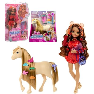Barbie Zestaw do stylizacji lalka Malibu Dream Besties + Konik Kucyk Tornado HYC23 HXJ36 Barbie Zestaw do stylizacji lalka Malibu Dream Besties + Konik Kucyk Tornado HYC23 HXJ36