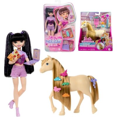 Barbie Zestaw do stylizacji lalka Malibu Dream Besties + Konik Kucyk Tornado HYC24 HXJ36 Barbie Zestaw do stylizacji lalka Malibu Dream Besties + Konik Kucyk Tornado HYC24 HXJ36