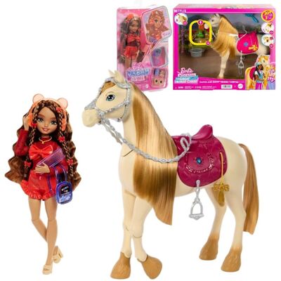 Barbie Zestaw lalka Malibu Dream Besties + Interaktywny Koń Tornado HYC23 HXJ42 Barbie Zestaw lalka Malibu Dream Besties + Interaktywny Koń Tornado HYC23 HXJ42